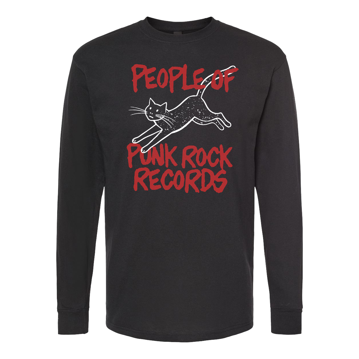 POPR Records - "Minor Threat Meow" (Black) (Long Sleeve T-Shirt)