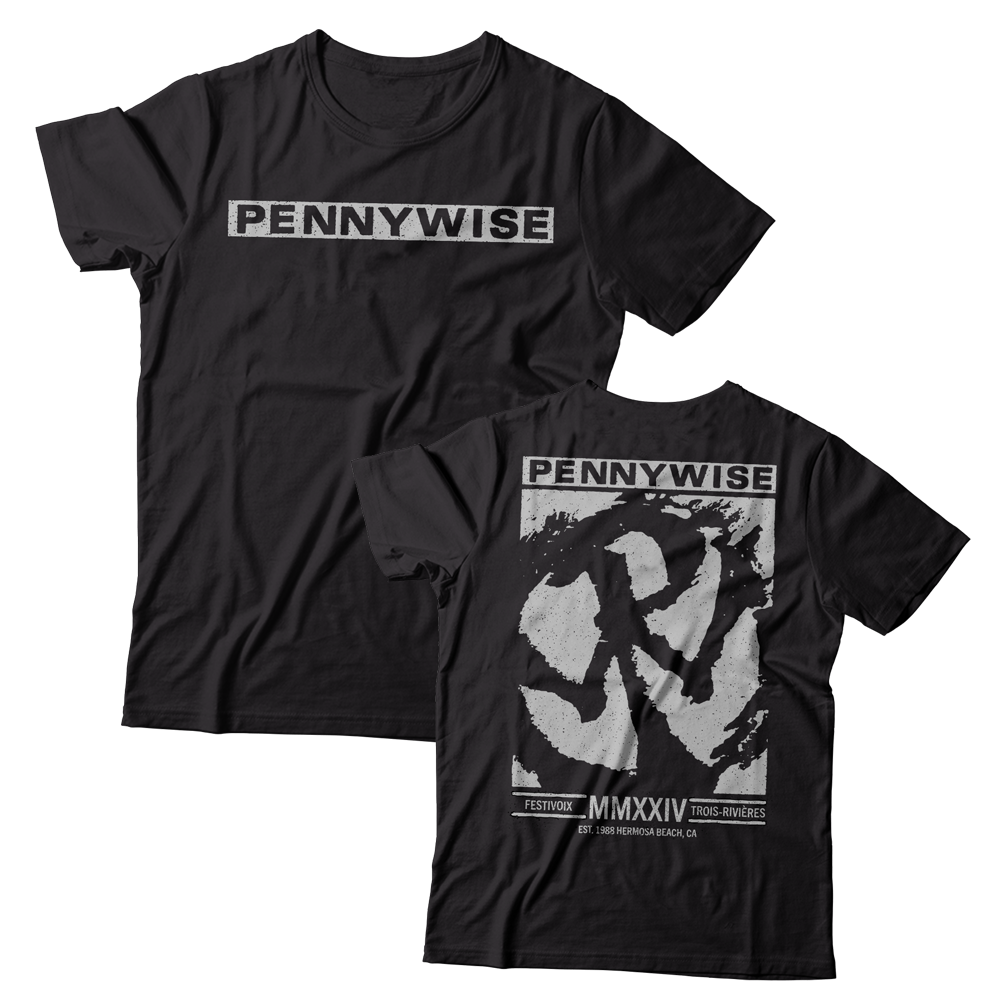 PENNYWISE - "OG Logo / Festivoix 2024" (Black) (T-Shirt)