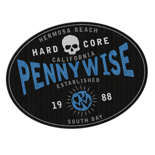 PENNYWISE - "Hardcore" (Blue/White) (Embroidered Patch)