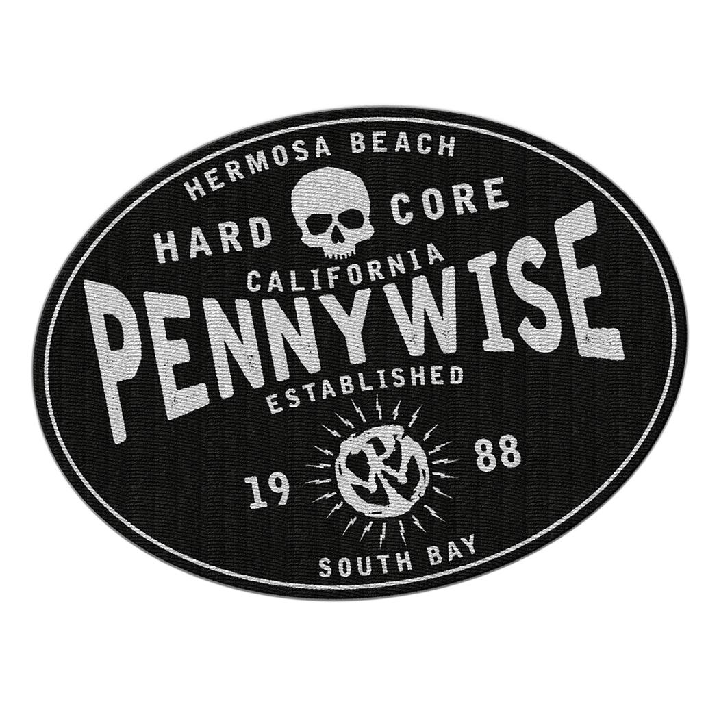 PENNYWISE - "Hardcore" (White) (Embroidered Patch)