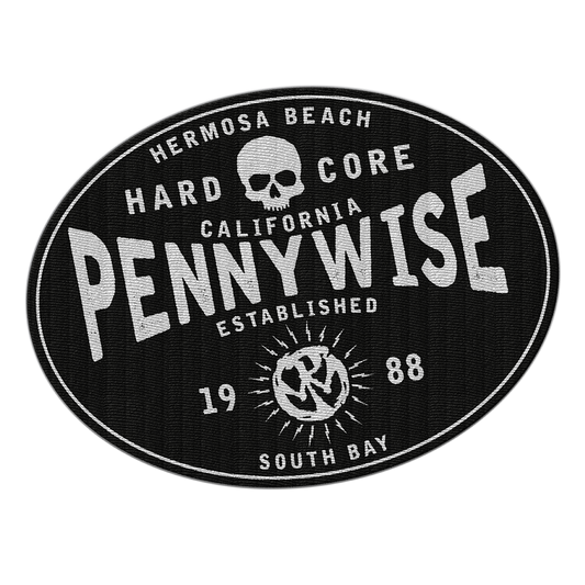 PENNYWISE - "Hardcore" (White) (Embroidered Patch)