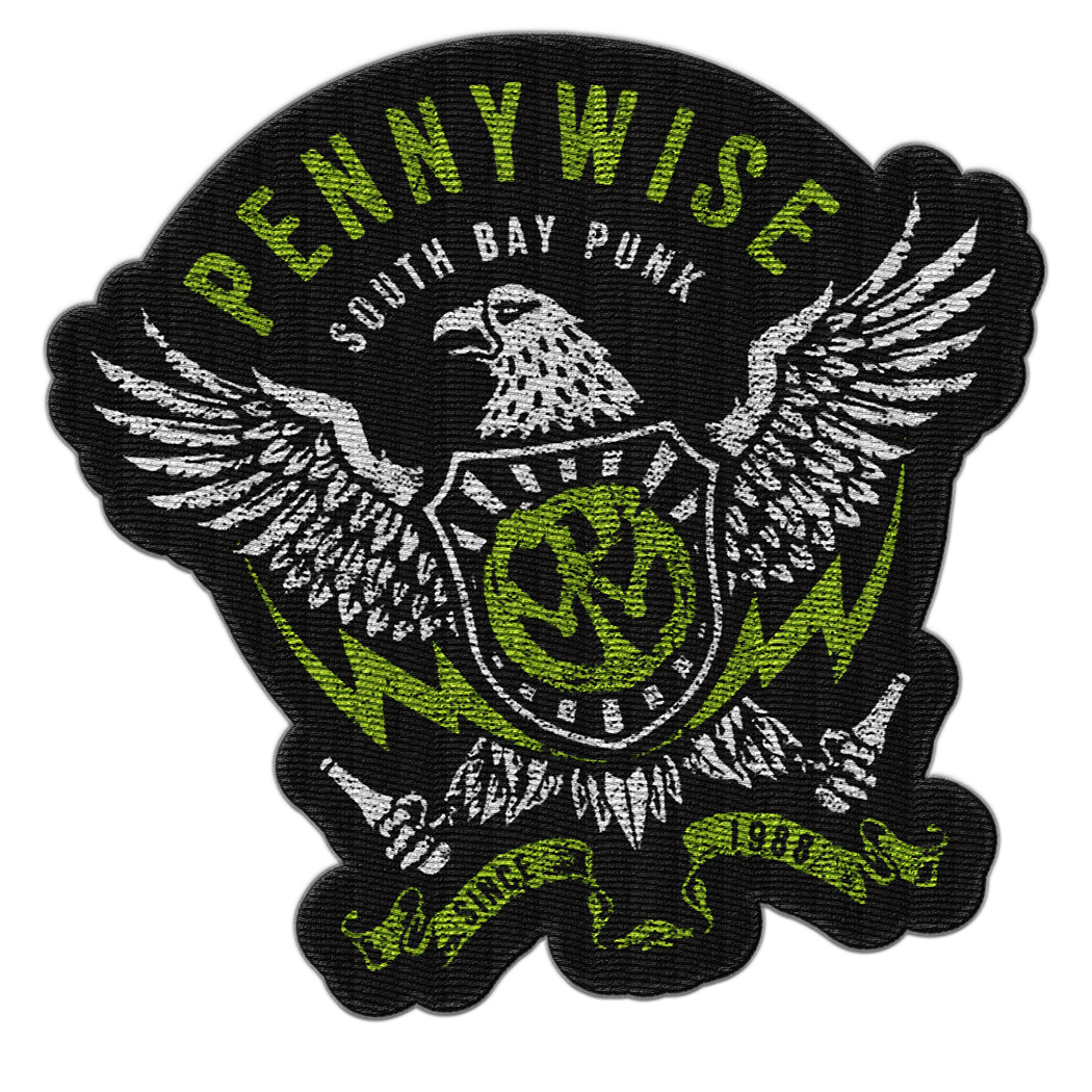 PENNYWISE - "Eagle" (Green/White) (Embroidered Patch)