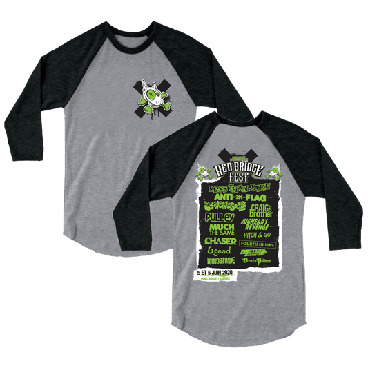 RED BRIDGE FEST - "2020 Skull & Poster" (Sport Grey/Black) (Raglan T-Shirt)