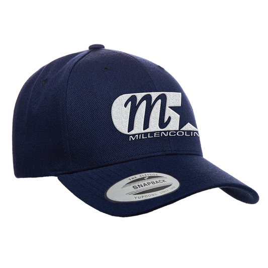 MILLENCOLIN - "M Logo" (Navy Blue) (Curved Visor - Snapback Cap)