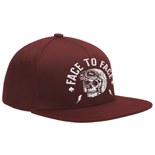 FACE TO FACE - "Biker Skull" (Maroon) (Snapback Cap)