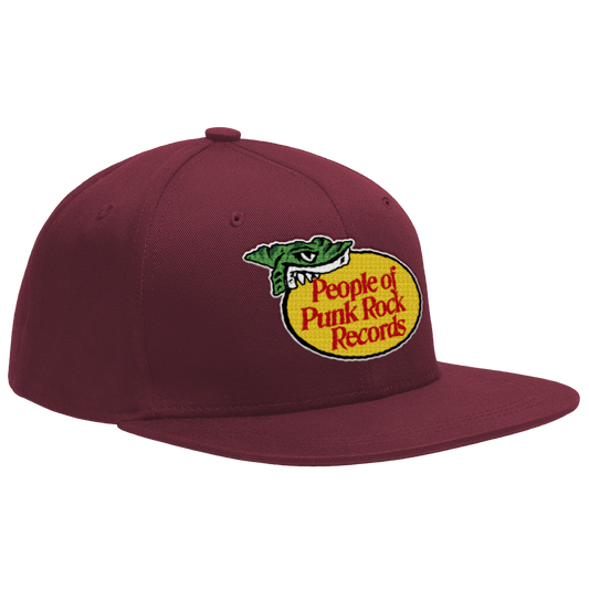 POPR RECORDS - "Bass Pro" (Maroon) (Snapback Cap)