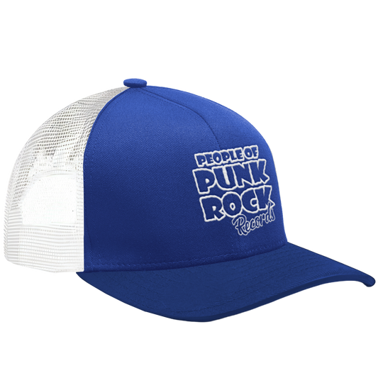 POPR Records - "Original Logo" (Royal Blue/White) (Curved Visor - Snapback Cap)