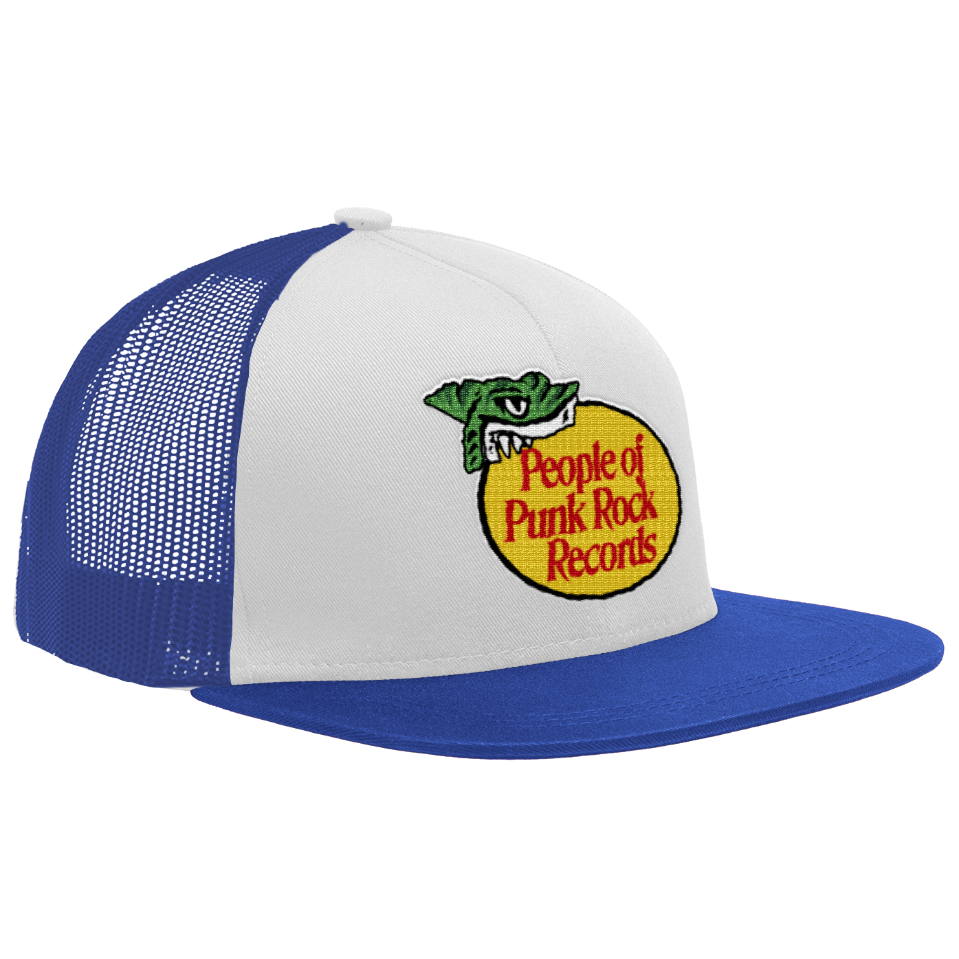 POPR RECORDS - "Bass Pro" (Royal Blue/White) (Trucker Cap)