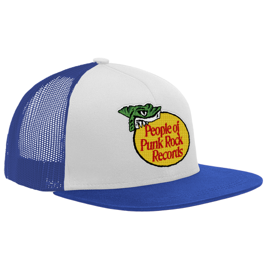 POPR RECORDS - "Bass Pro" (Royal Blue/White) (Trucker Cap)