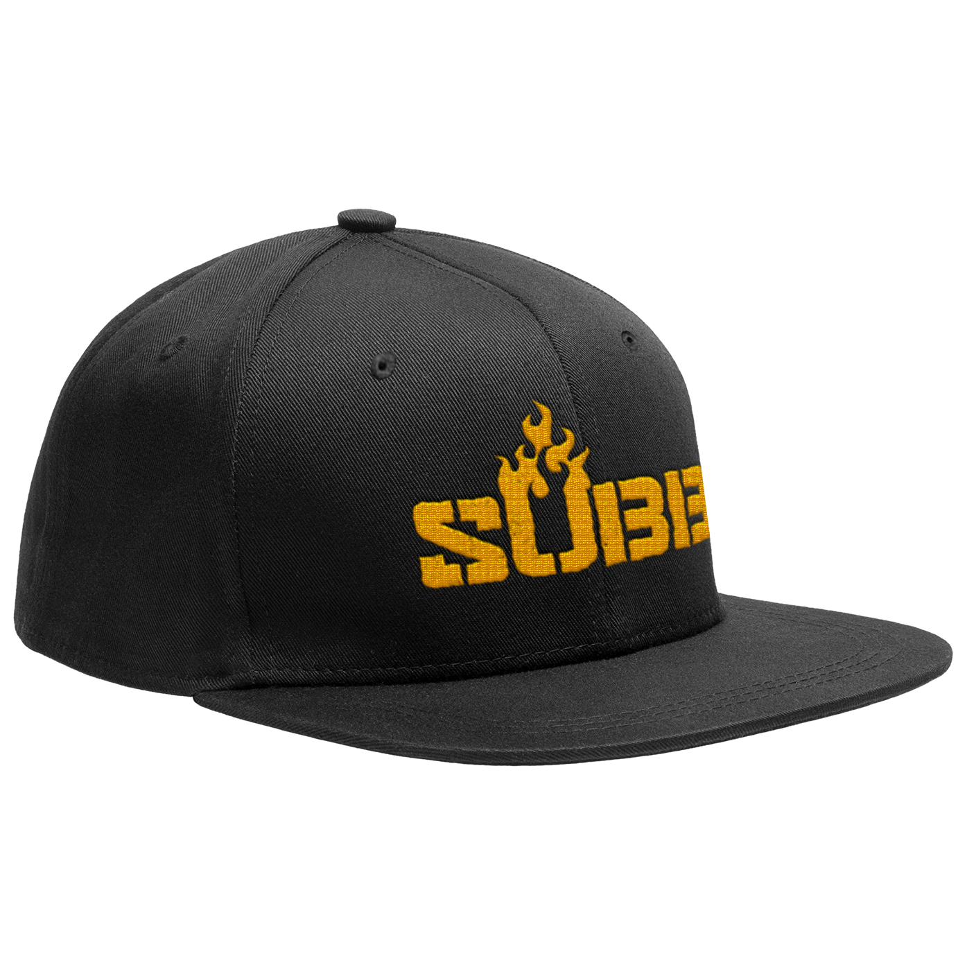SUBB - "Fire Logo / Orange" (Snapback Cap) (Black)