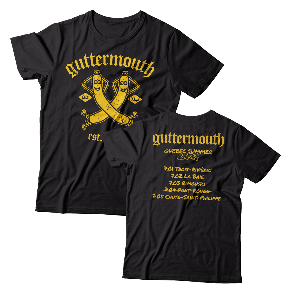 GUTTERMOUTH - "Sausage Party / Quebec Summer Tour 2024" (Black) (T-Shirt)