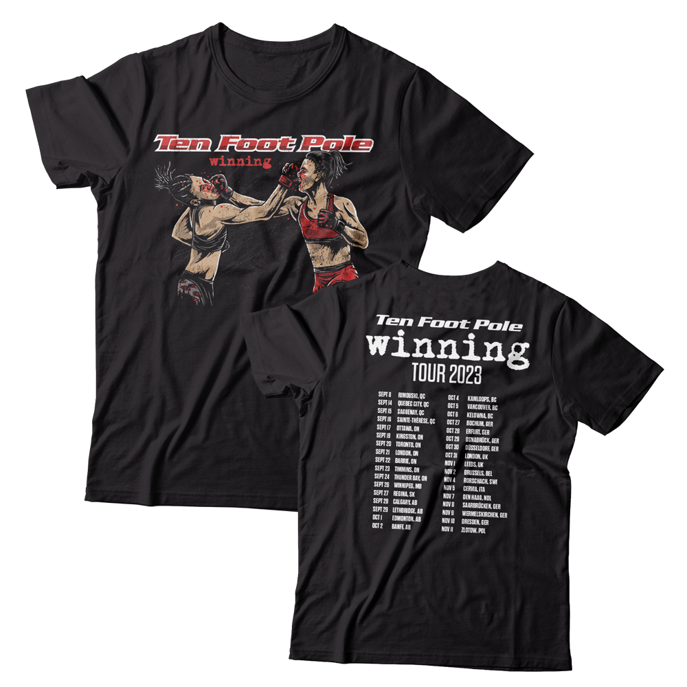 TEN FOOT POLE - "Winning Tour 2023" (Black) (T-Shirt)
