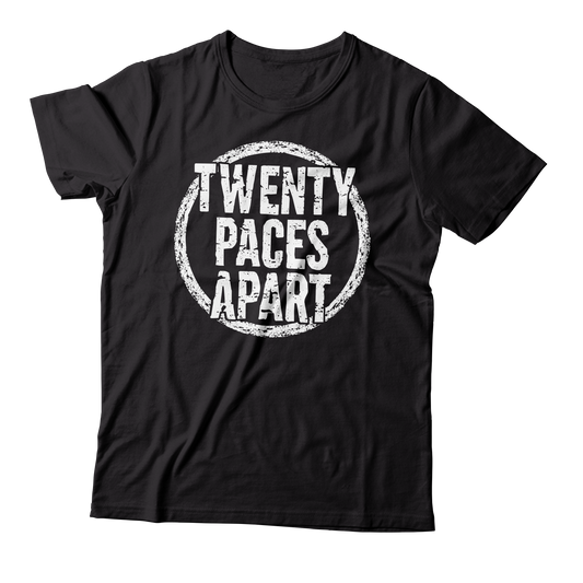 TWENTY PACES APART - "Logo" (Black) (T-Shirt)