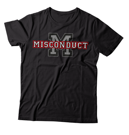 MISCONDUCT - "Retro Unity Logo" (Front Only) (Black) (T-Shirt)
