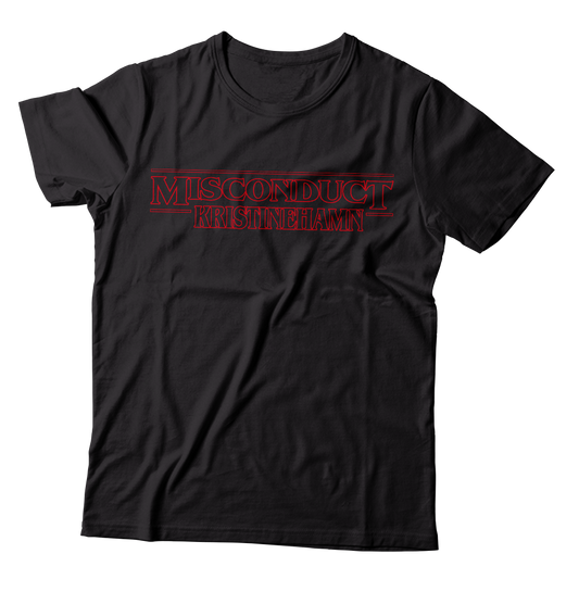 MISCONDUCT - "Stranger Things Logo" (Black) (T-Shirt)