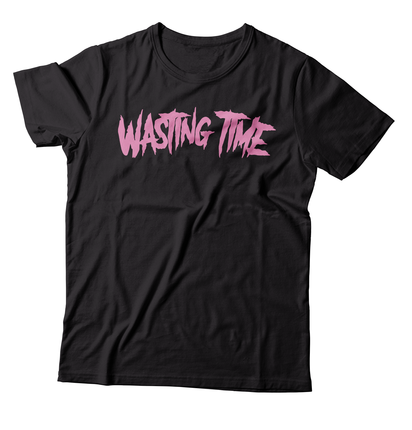 WASTING TIME - "Logo" (Black) (T-Shirt)