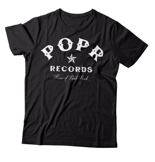 POPR Records - "Home of Punk Rock" (Black) (T-Shirt)