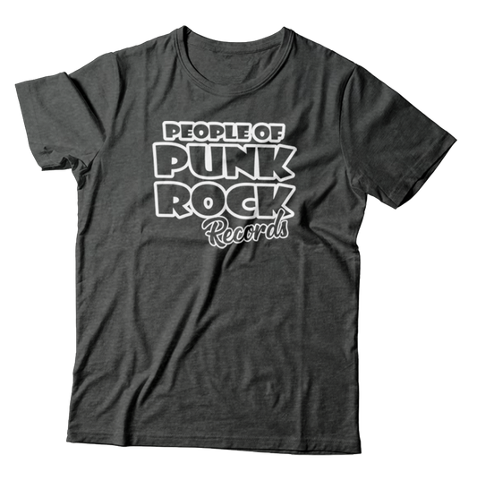 POPR Records - "Front Big Logo" (Heather Dark Grey) (T-Shirt)