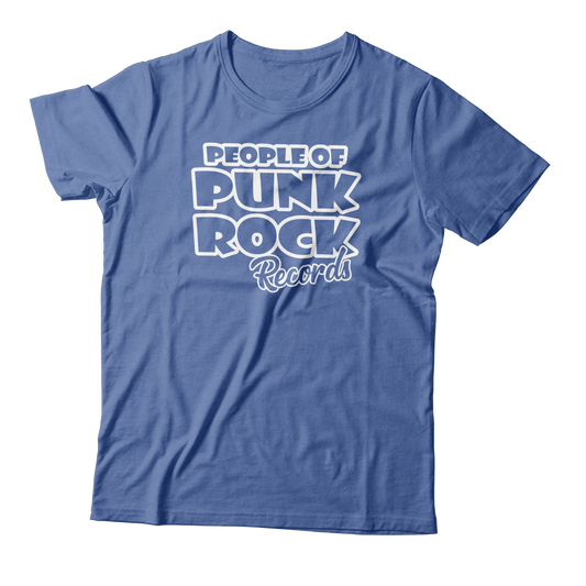 POPR Records - "Original Logo" (Front Only) (Heather Blue) (T-Shirt)