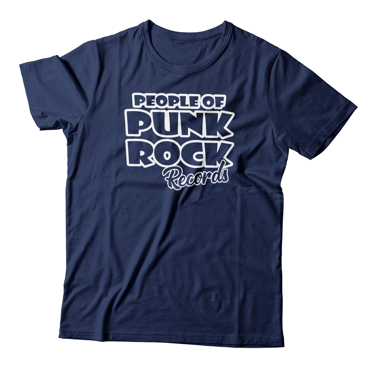 POPR Records - "Original Logo" (Front Only) (Heather Navy) (T-Shirt)