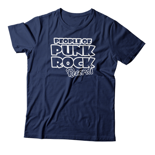 POPR Records - "Original Logo" (Front Only) (Heather Navy) (T-Shirt)