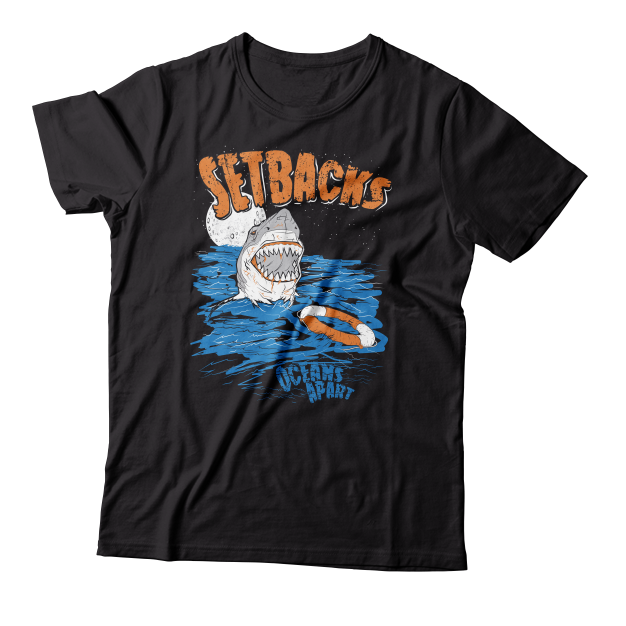 SETBACKS - "Oceans Apart" (Black) (T-Shirt)