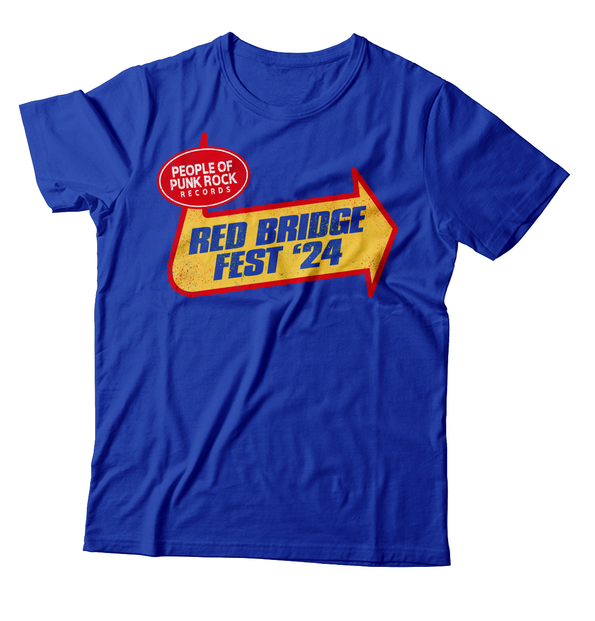 RED BRIDGE FEST - "Warped Logo 2024" (Royal Blue) (T-Shirt)