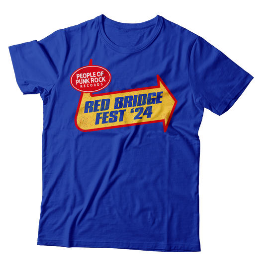 RED BRIDGE FEST - "Warped Logo 2024" (Royal Blue) (T-Shirt)