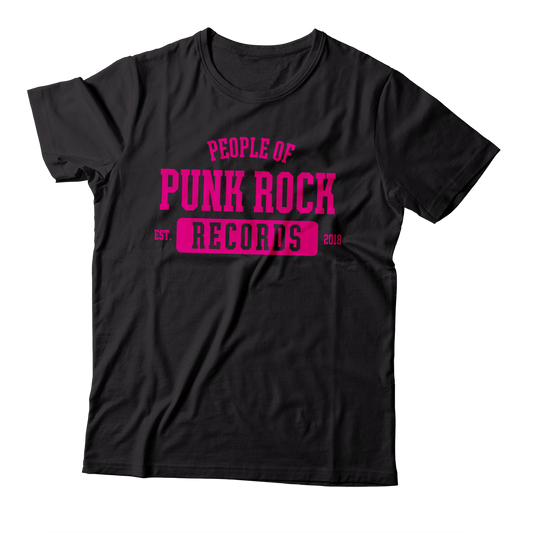 POPR Records - "College Logo" (Pink/Black) (T-Shirt)