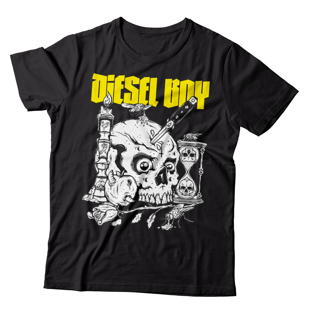 DIESEL BOY - "Skull & Dagger" (Black) (T-Shirt)