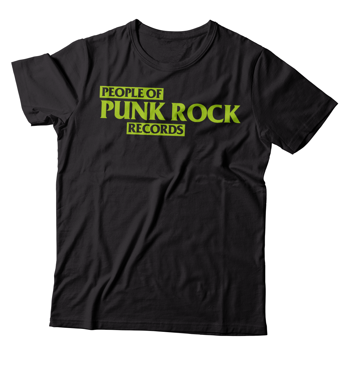 POPR Records - "Museum Logo" (Black/Green) (T-Shirt)