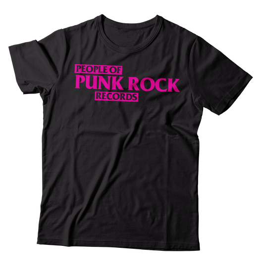 POPR Records - "Museum Logo" (Black/Pink) (T-Shirt)