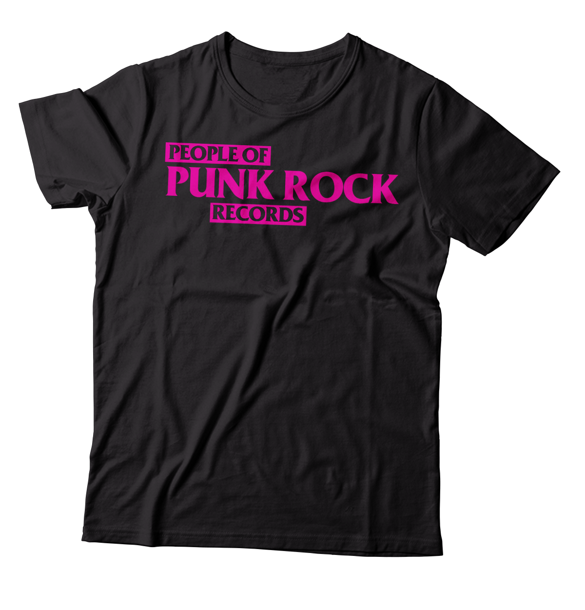 POPR Records - "Museum Logo" (Black/Pink) (T-Shirt)