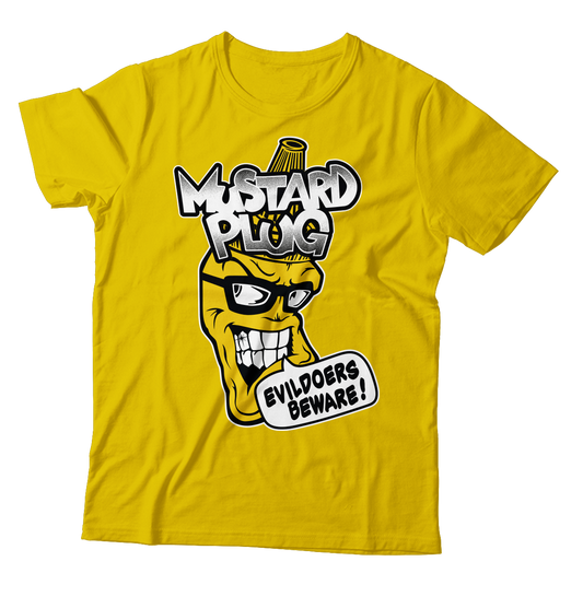 MUSTARD PLUG - "Evildoers Beware!" (Yellow) (T-Shirt)