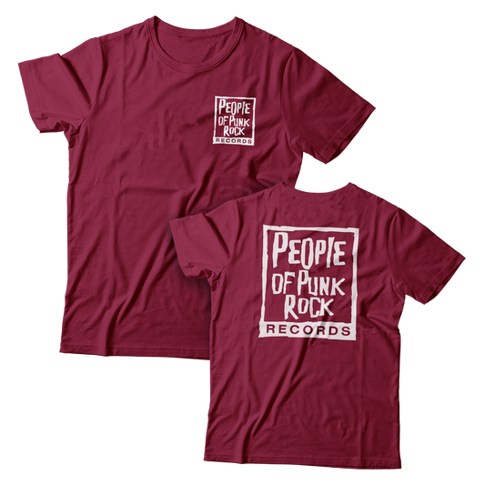 POPR Records - "POPR & Nail" (Maroon) (T-Shirt)