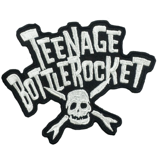 TEENAGE BOTTLEROCKET - "Skull Logo" (White/Black) (Embroidered Patch)