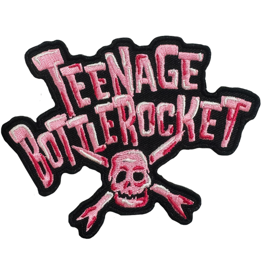 TEENAGE BOTTLEROCKET - "Skull Logo" (Pink/Black) (Embroidered Patch)
