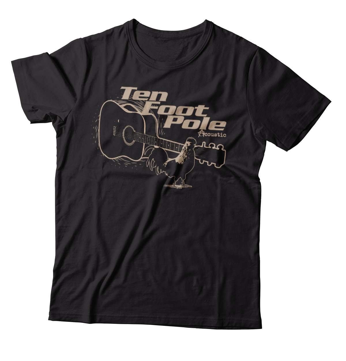 TEN FOOT POLE - "Acoustic" (Black) (T-Shirt)