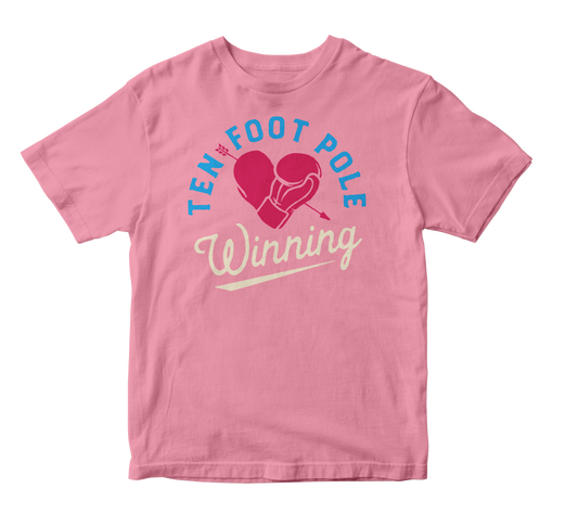 TEN FOOT POLE - "Winning Heart" (Light Pink) (Youth T-Shirt)