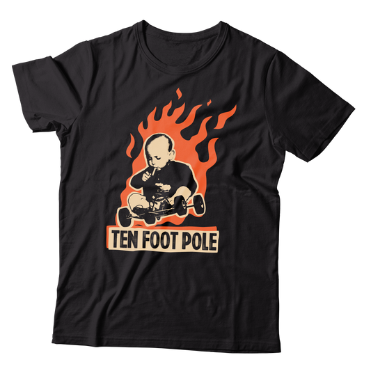 TEN FOOT POLE - "Rev / Fire" (Black) (T-Shirt)