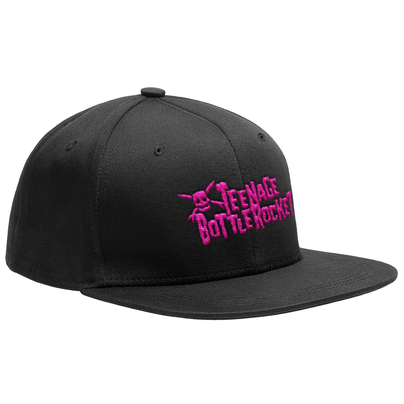 TEENAGE BOTTLEROCKET - "Pink Logo" (Black) (Flat Bill Snapback Cap)