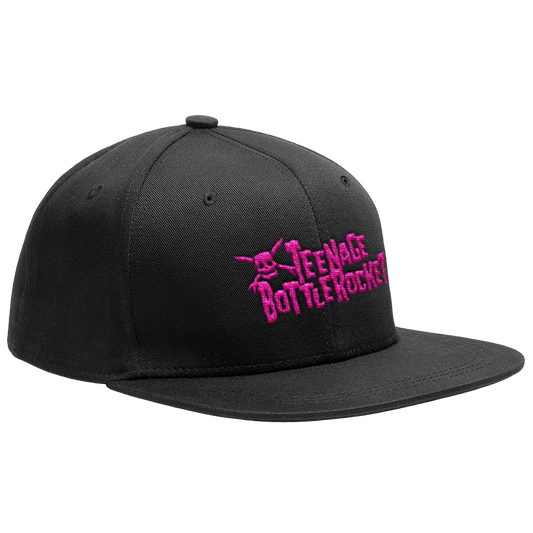TEENAGE BOTTLEROCKET - "Pink Logo" (Black) (Flat Bill Snapback Cap)