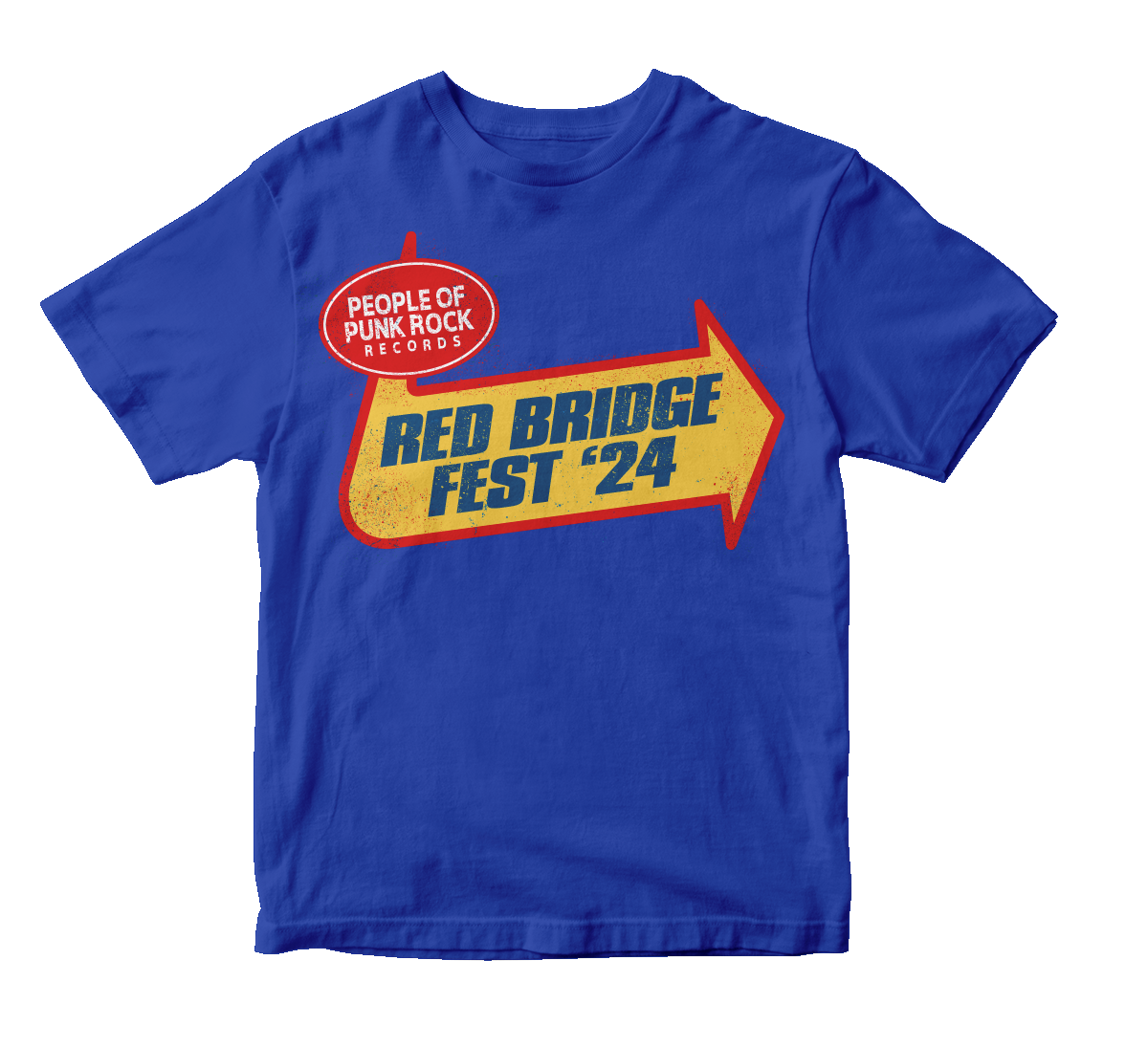 RED BRIDGE FEST - "Warped Logo 2024" (Royal Blue) (Youth T-Shirt)