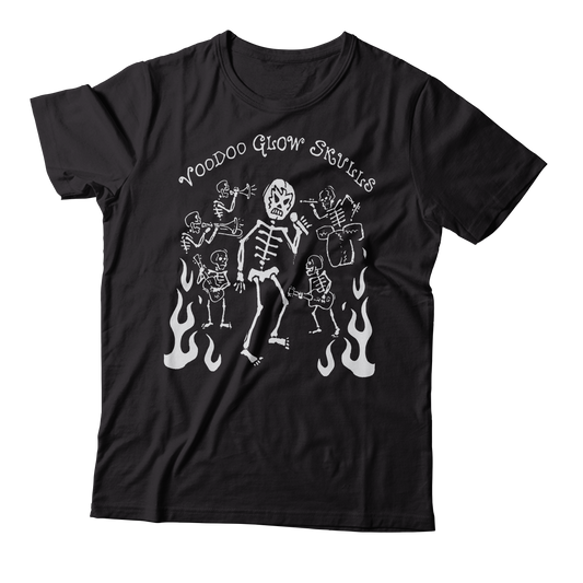 VOODOO GLOW SKULLS - "Skeleton Band" (Black) (T-Shirt)
