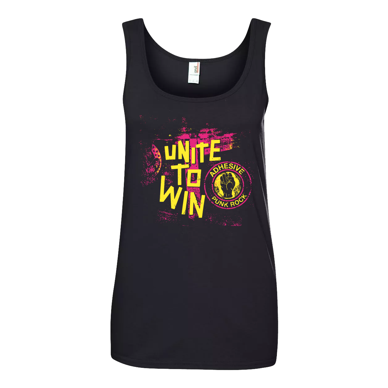 ADHESIVE - "Unite To Win" (Black) (Ladies Tank Top)