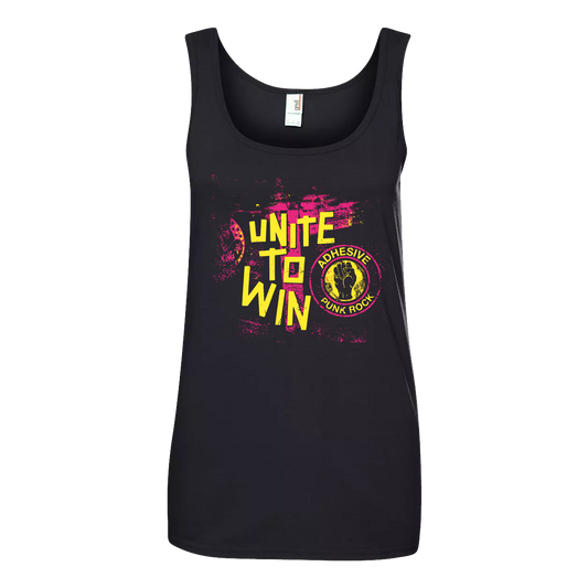 ADHESIVE - "Unite To Win" (Black) (Ladies Tank Top)