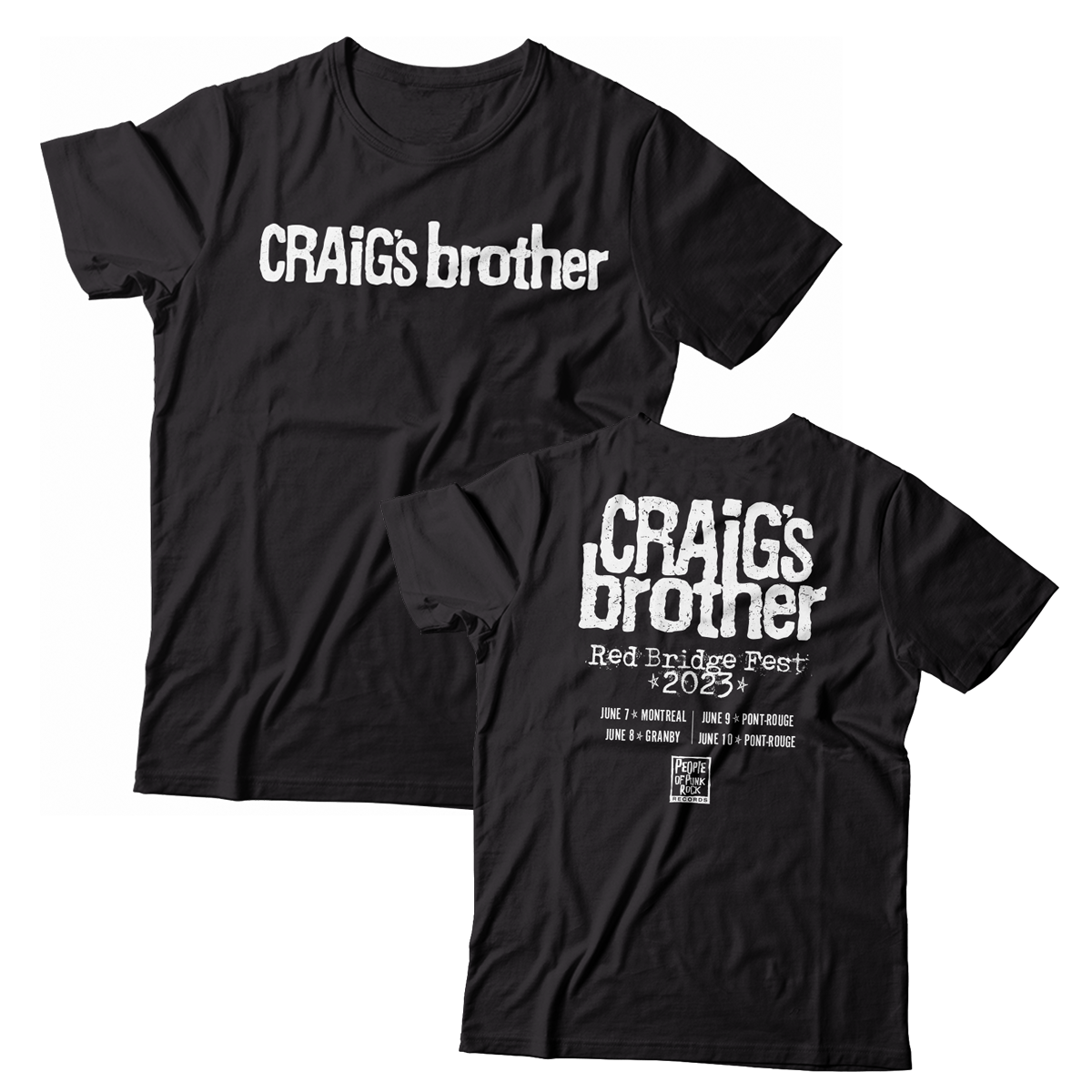 CRAIG'S BROTHER - "Red Bridge Fest 2023" (Black) (T-Shirt)