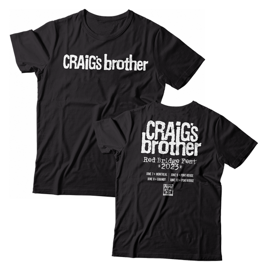 CRAIG'S BROTHER - "Red Bridge Fest 2023" (Black) (T-Shirt)