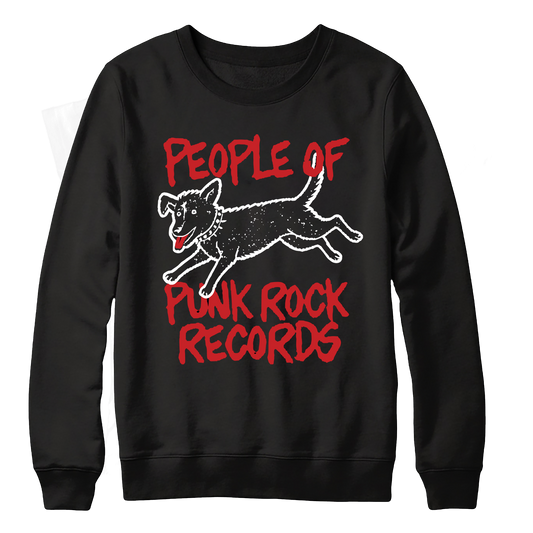 POPR Records - "Minor Threat Woof" (Black) (Crewneck Sweatshirt)