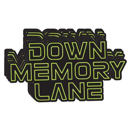 DOWN MEMORY LANE - 10 x Logo (Green) (Stickers)